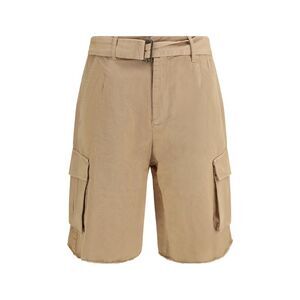 Laneus Men Belted Button Cargo Shorts